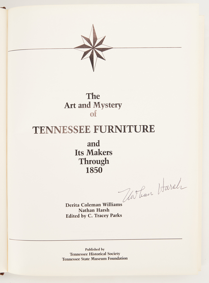 Lot 641: Signed Art & Mystery TN Furniture Book and Rare Grand Ole Opry Pamphlet, 2 items