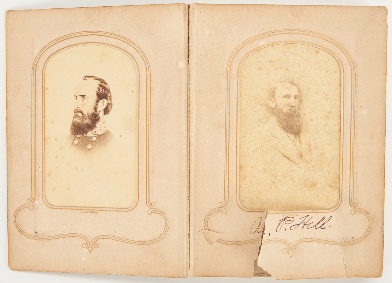 Lot 650: Partial Civil War Album, incl. Confederate Leaders