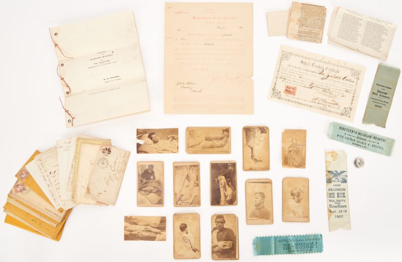 Lot 652: Civil War Archive, incl. Hospital CDVs, Tennessee & Atlanta interest