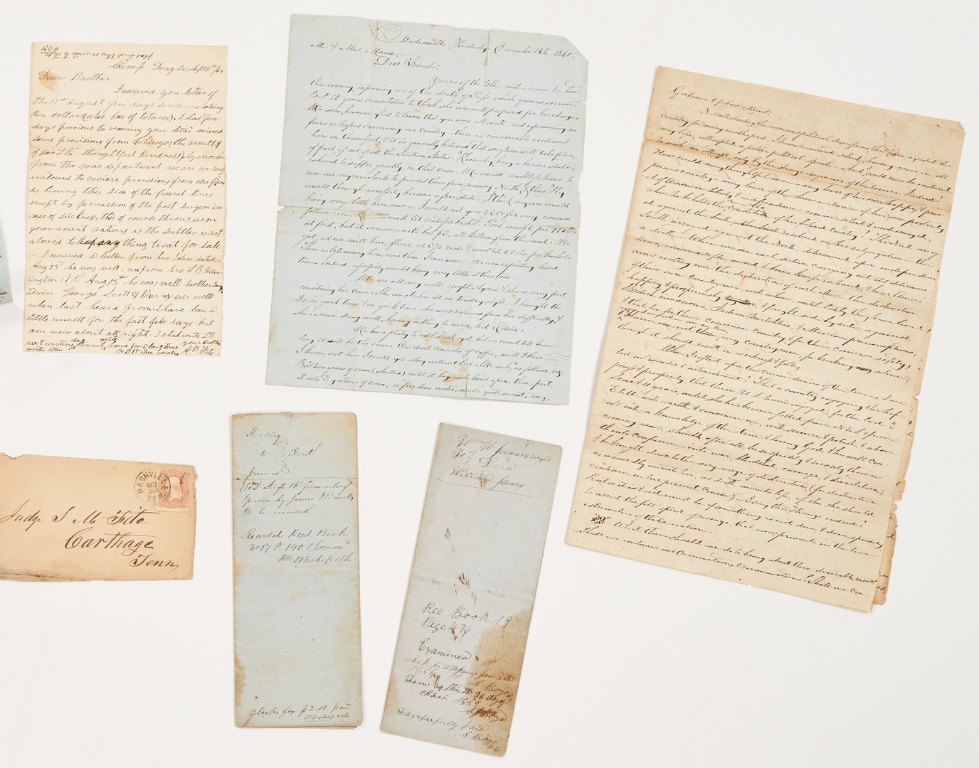 Lot 655: Fite-James Family Archive, Civil War, POW, & Slave Related, 32 items