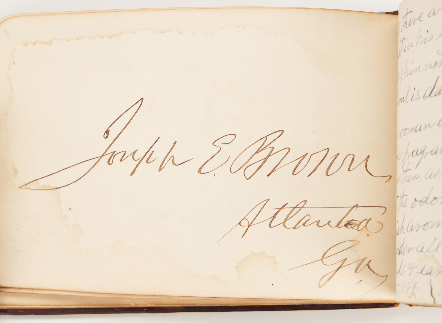Lot 657: Autograph Album w/ Confederate Signatures, incl. Jeff Davis
