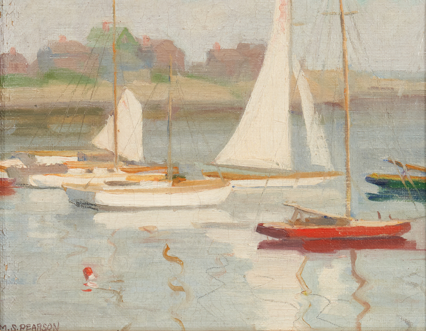 Lot 685: Marguerite Stuber Pearson Exhibited O/B, Marine Painting