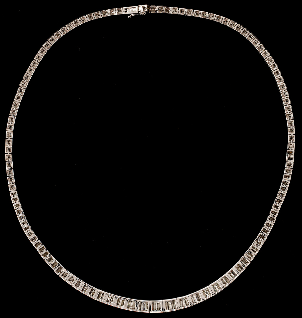 Lot 68: Ladies 18K Rivera Design Graduated Diamond Necklace