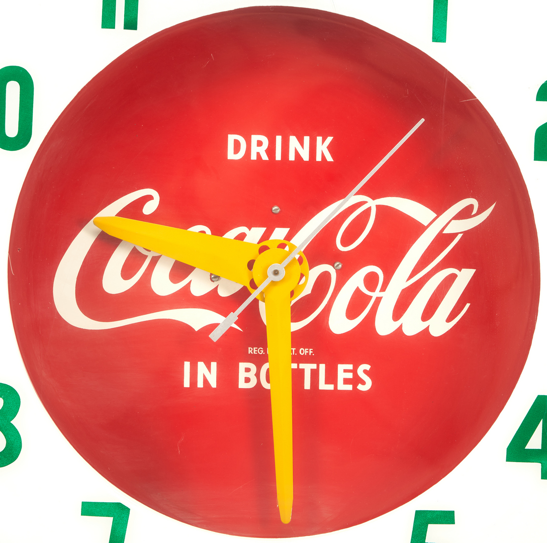 Lot 703: Coca Cola Neon Advertising Clock Sign