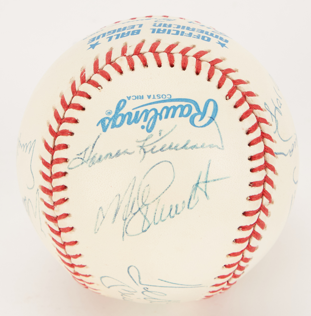 Lot 720: 4 Signed Baseballs, incl. NY Yankees, 500 Home Run Club
