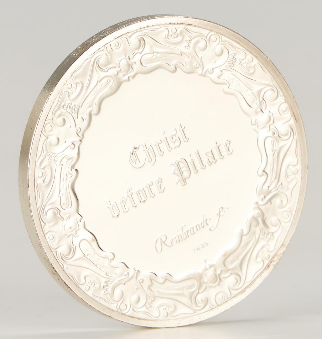 Lot 724: Franklin Mint Rembrandt's Genius Sterling Silver Proof Medal Set