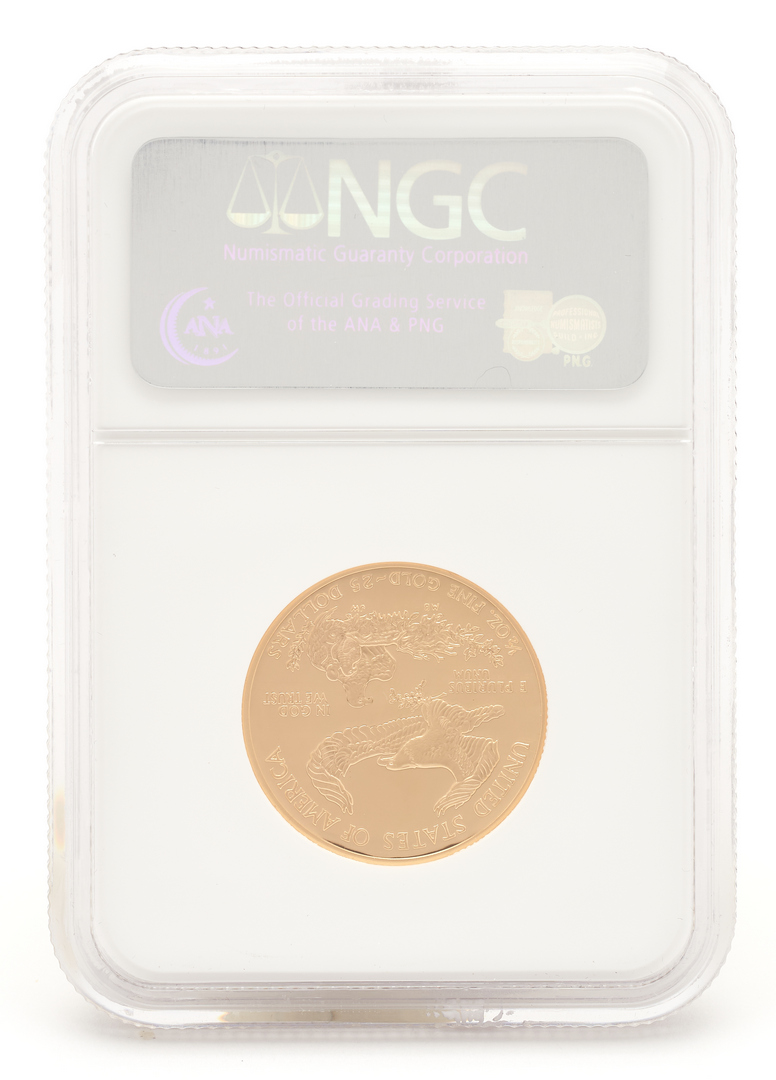 Lot 726: 2001 $25 Gold Eagle Coin, NCG Proof