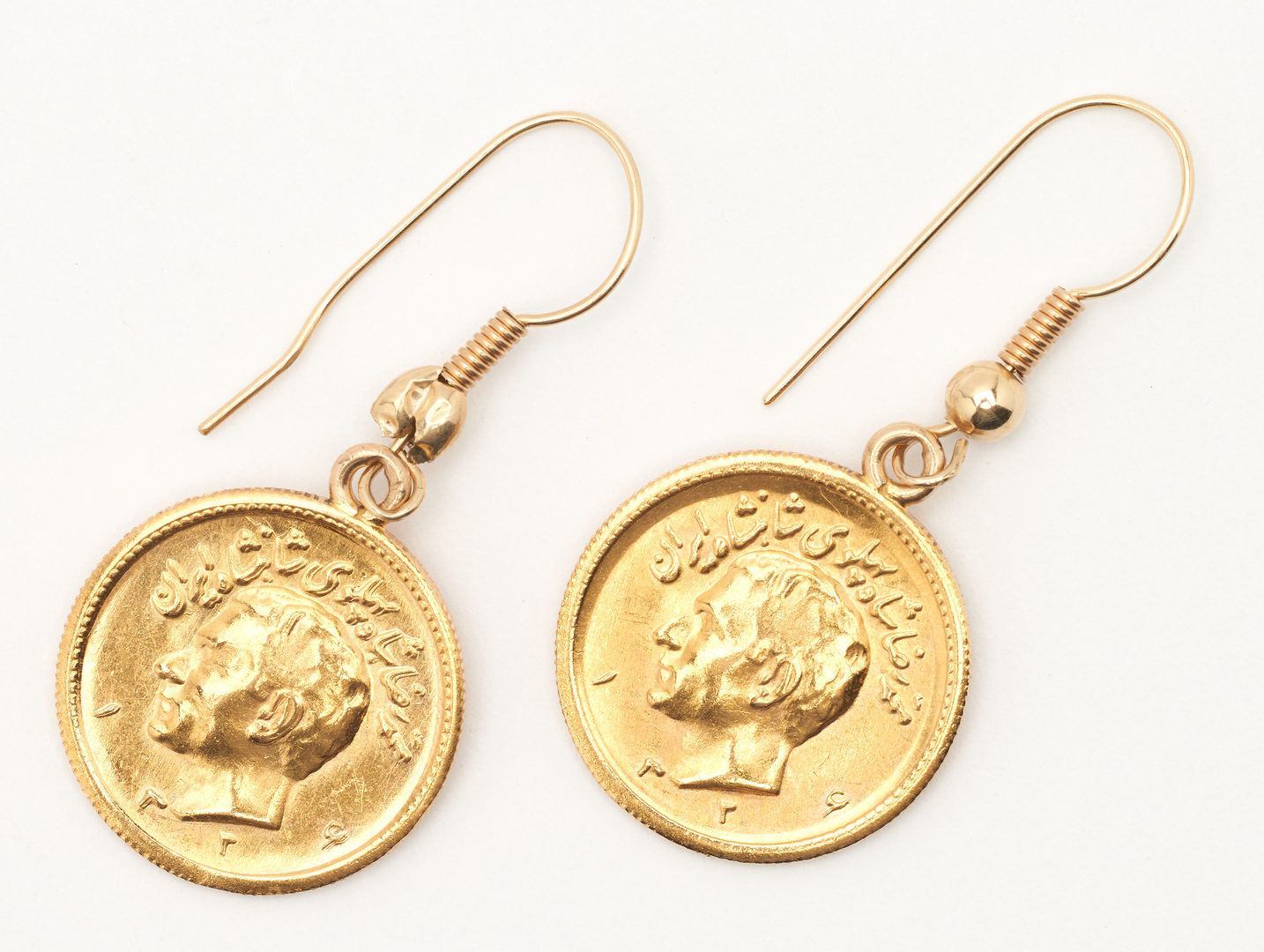 Lot 732: Three (3) Pairs of Ladies Mounted Coin Earrings