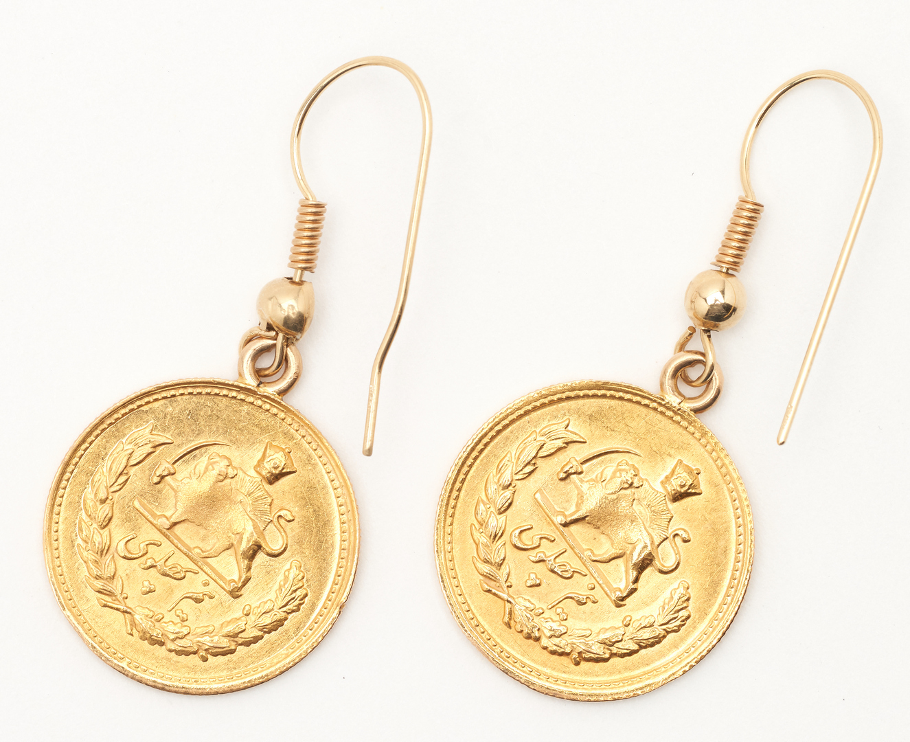 Lot 732: Three (3) Pairs of Ladies Mounted Coin Earrings