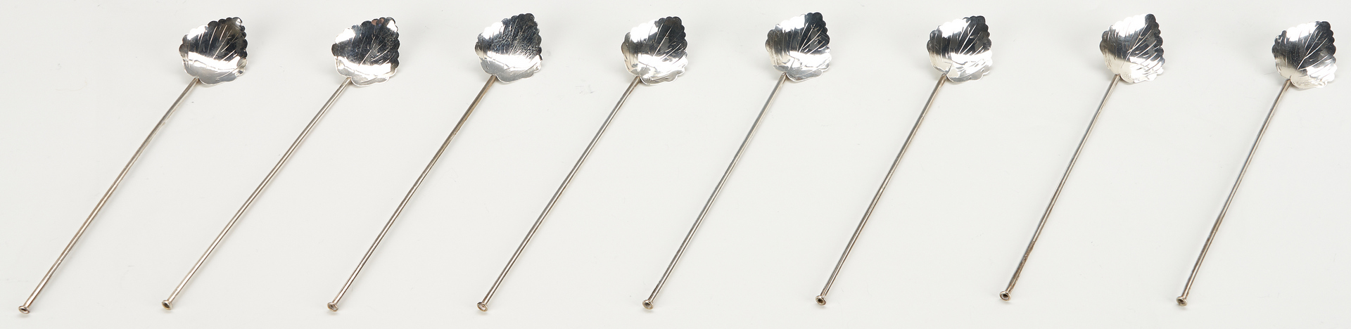 Lot 791: 9 Pcs. Mexican Sterling, Compote & Stirrers