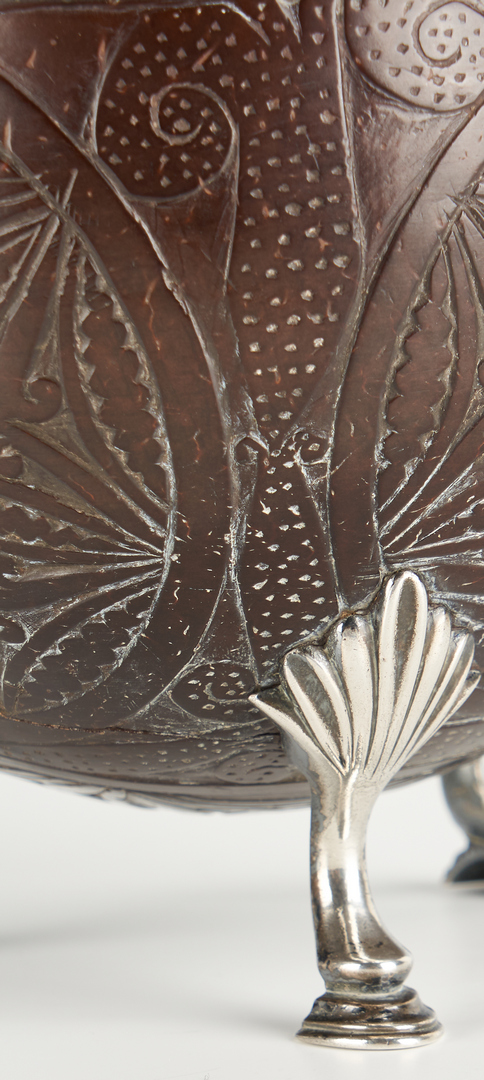 Lot 79: 3 European Silver Mounted Coconut Cups