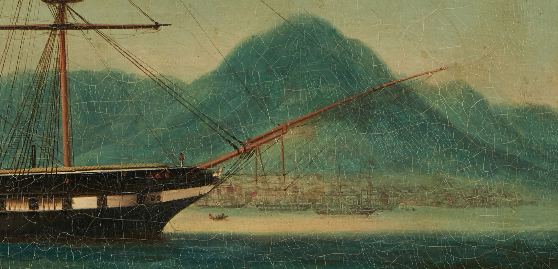 Lot 7: Chinese Export O/C Marine Painting