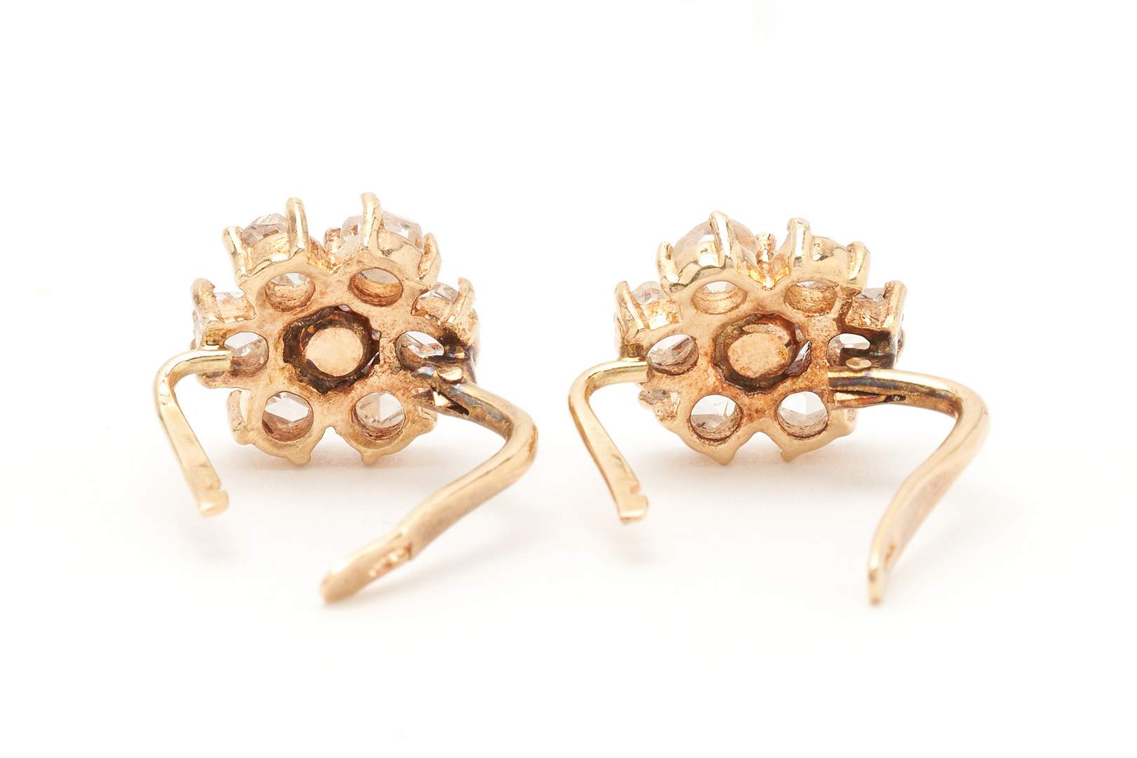 Lot 802: Pair Ladies Sapphire & Diamond Earrings