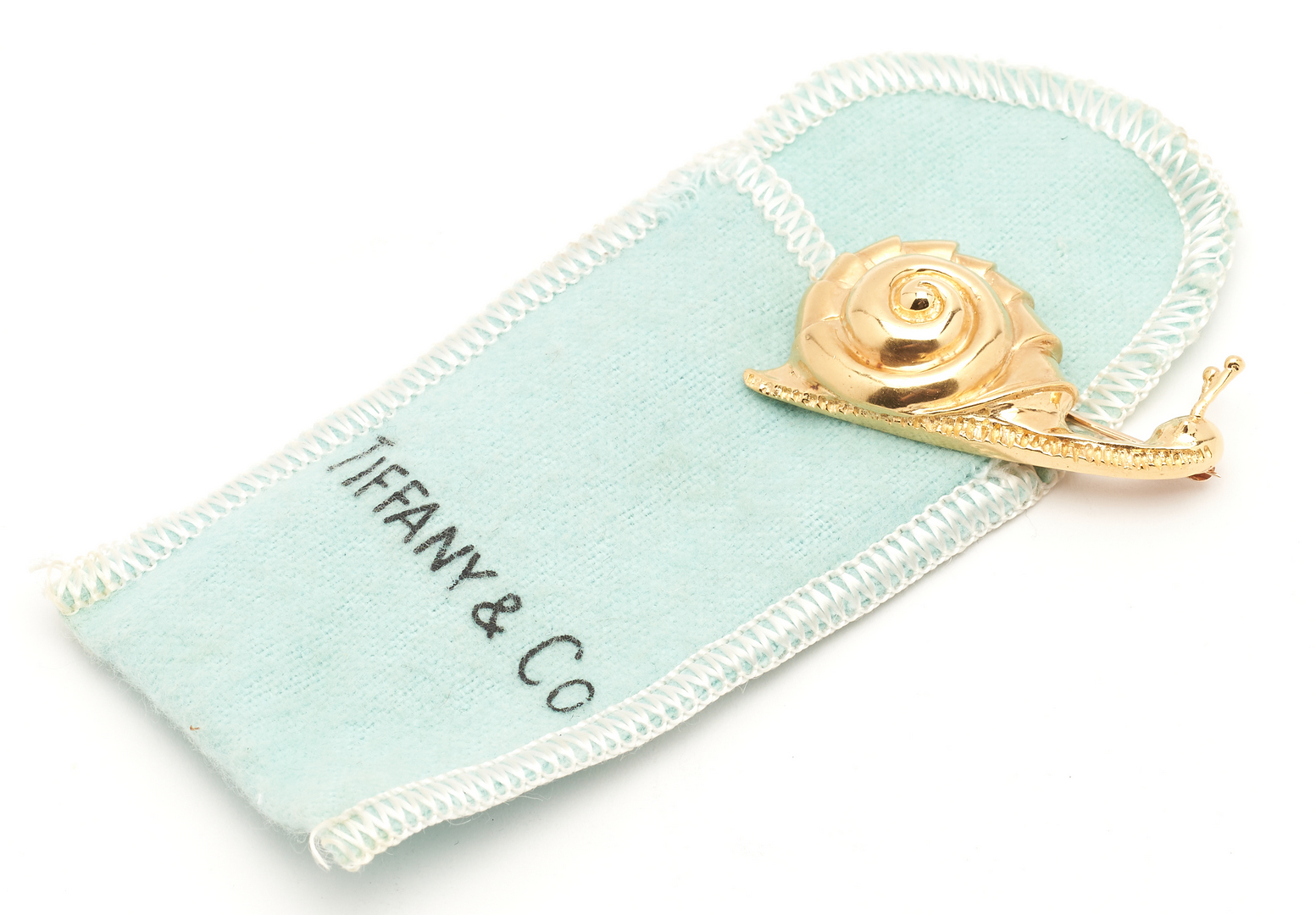 Lot 835: Tiffany & Co. 18K Snail Brooch