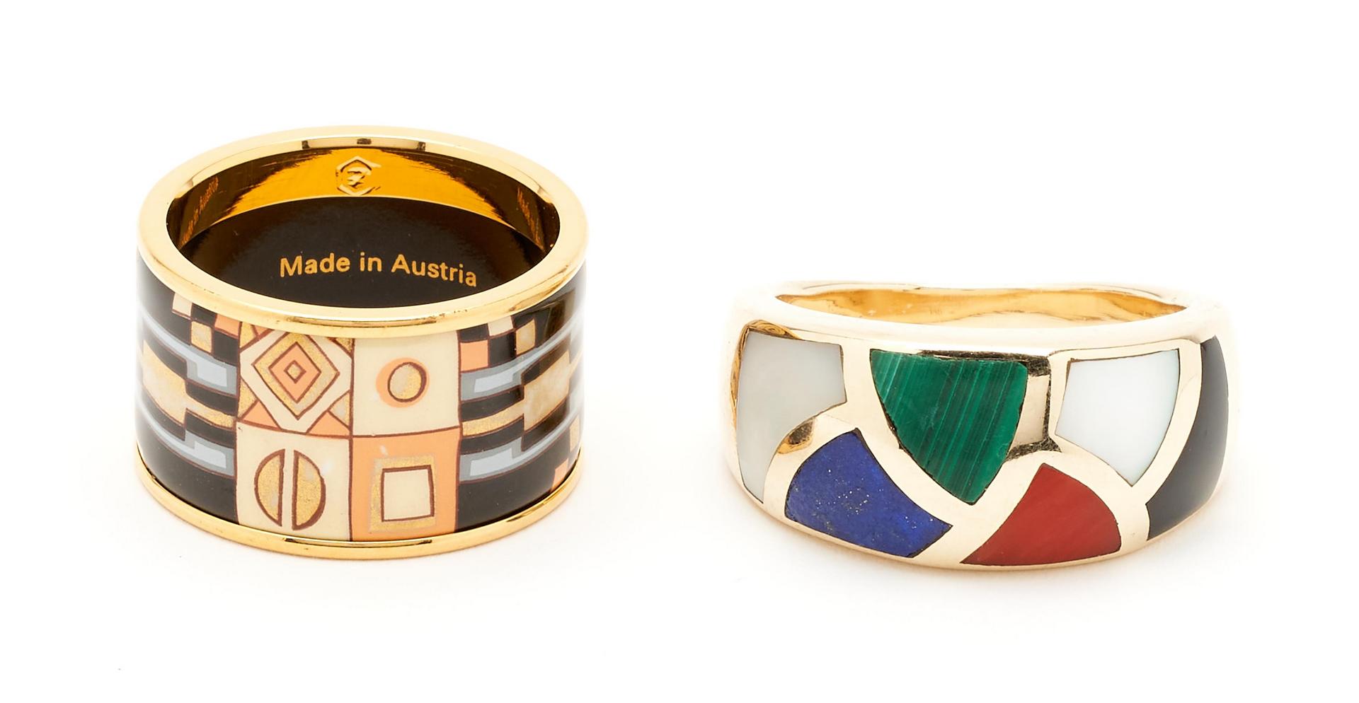 Lot 836: 2 Ladies Yellow Gold Designer Rings, Freywille & Asch Grossbardt