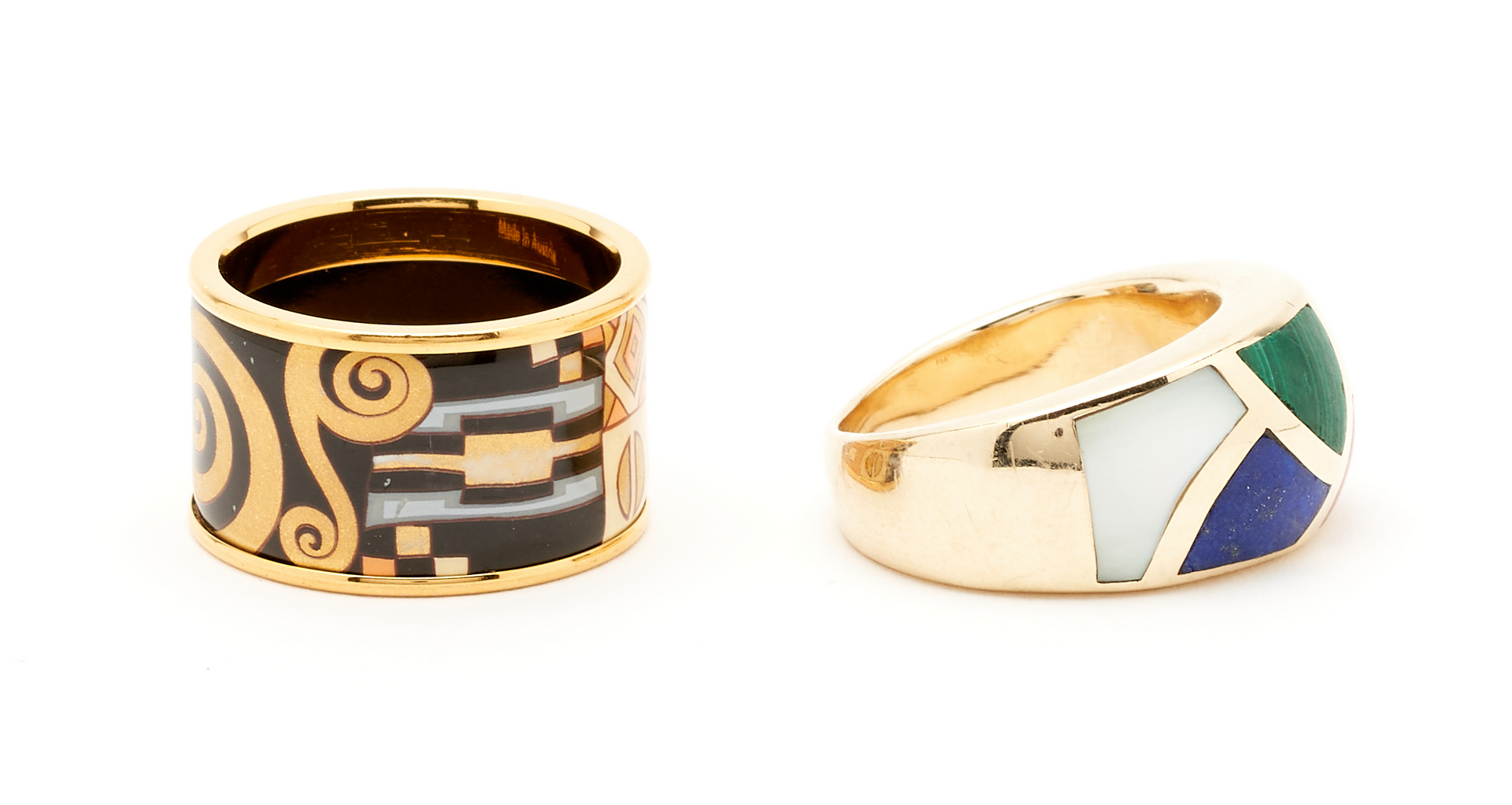 Lot 836: 2 Ladies Yellow Gold Designer Rings, Freywille & Asch Grossbardt