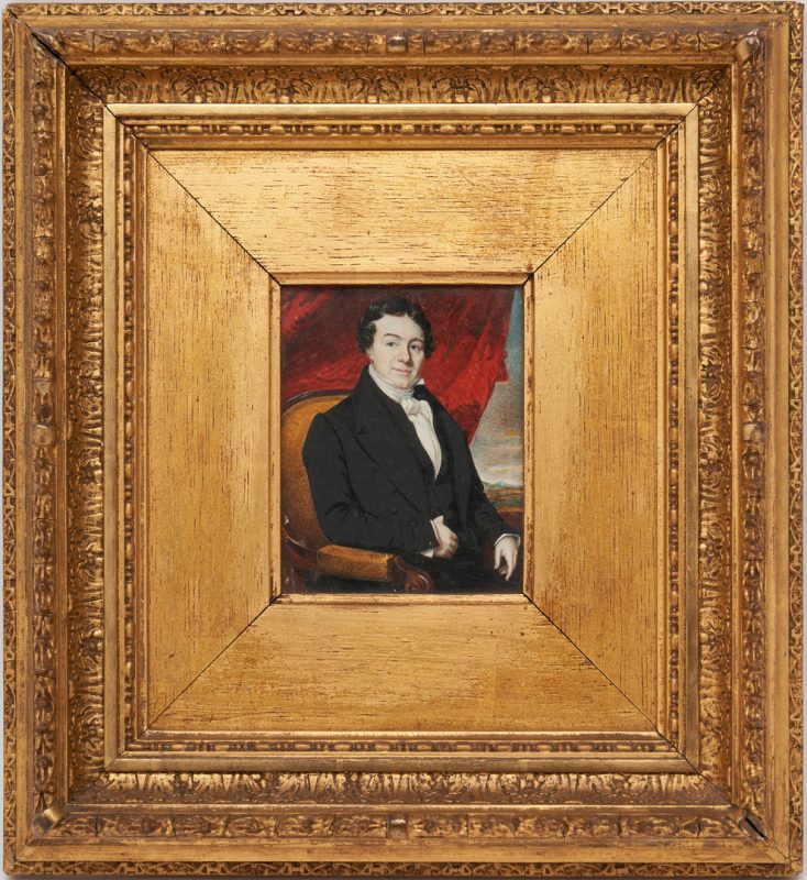 Lot 849: Miniature W/C Portrait of John Laurie, Glasgow Merchant