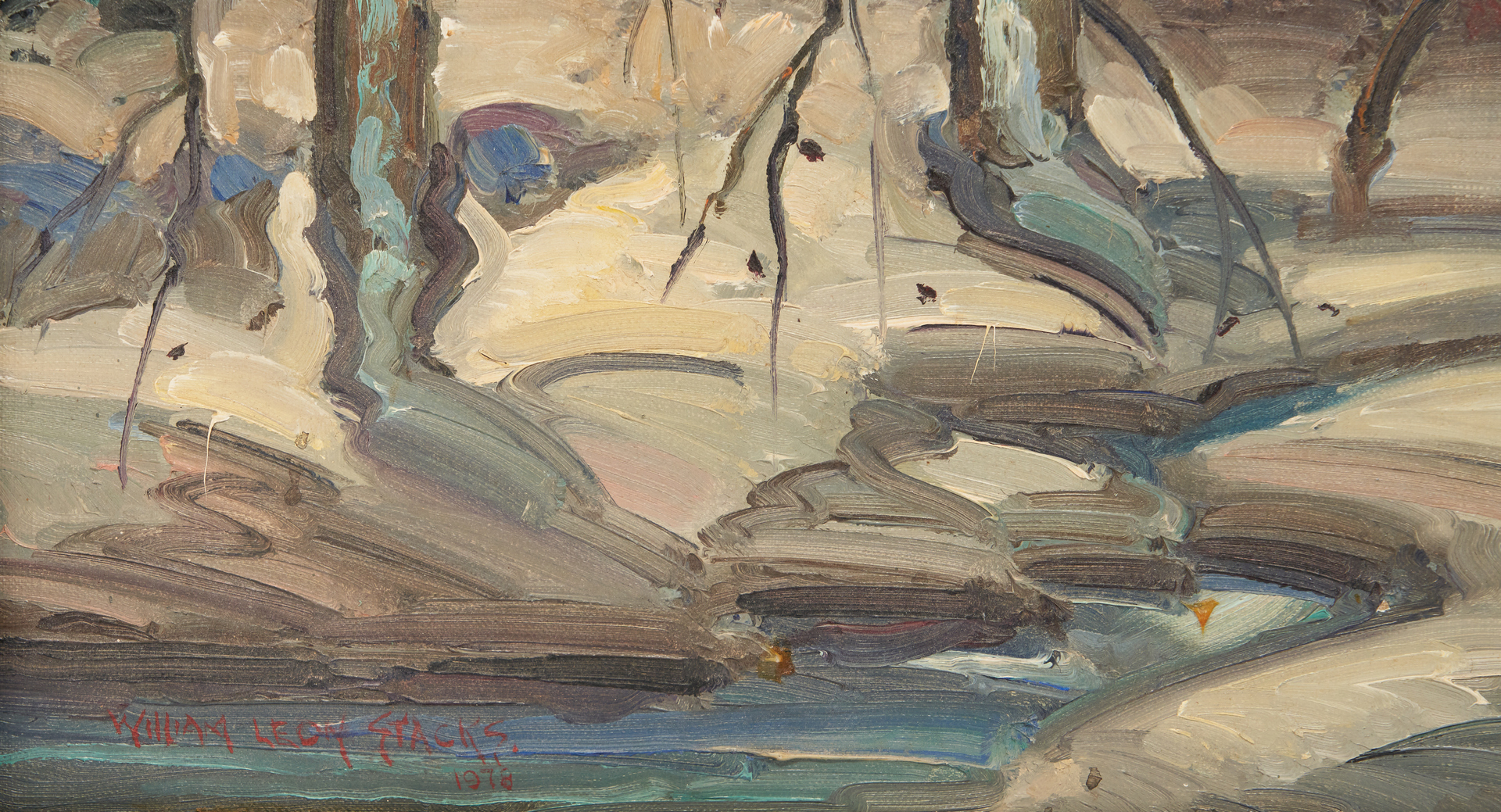 Lot 856: William Leon Stacks O/C Painting of Trees