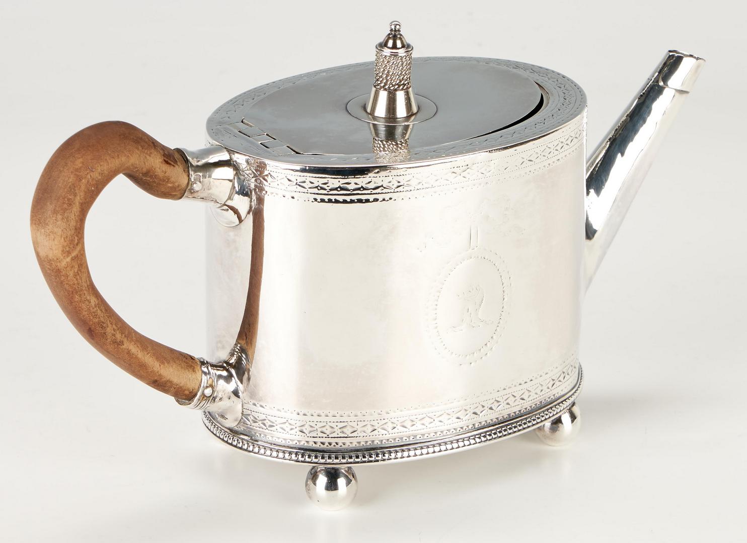 Lot 87: Hester Bateman Sterling Silver Tea Pot