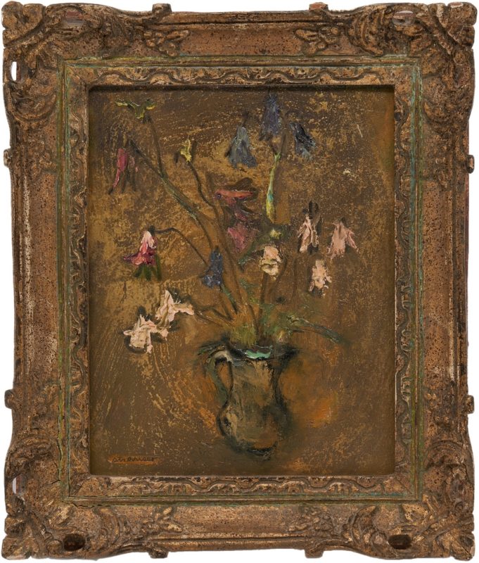 Lot 901: Sterling Strauser O/B Painting, Floral Still Life
