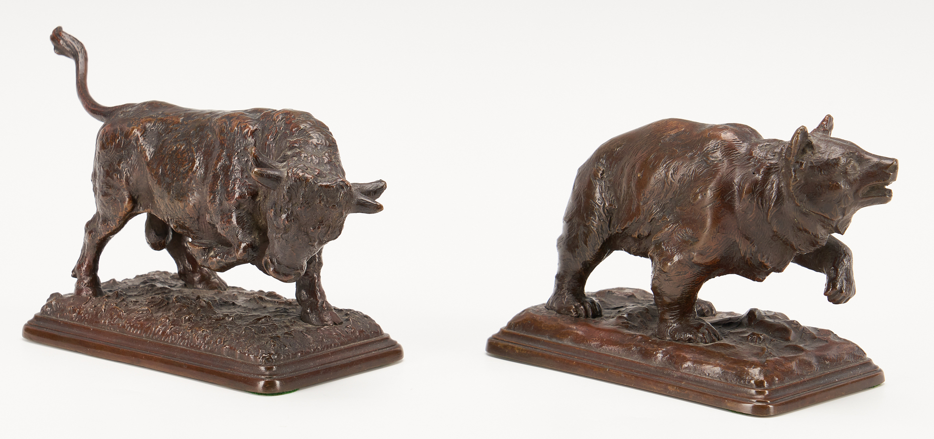 Lot 902: Edwin Codman Bronze Bear and Bull