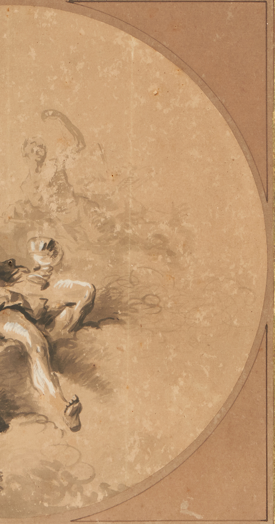 Lot 905: Attr. Jacques-Phillippe Caresme, 18th c. Painting of Satyr