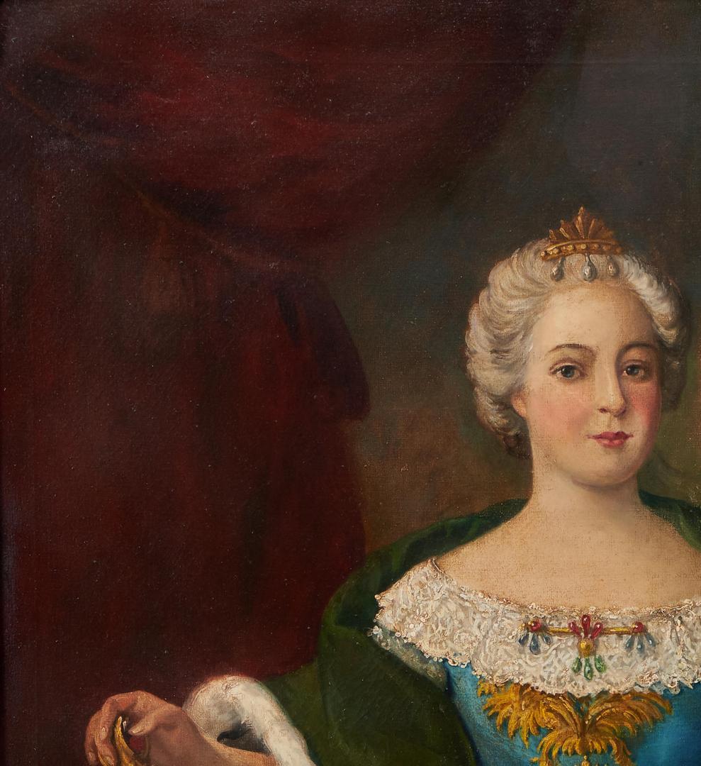 Lot 918: Austrian School O/C Royal Portrait of Maria Theresa