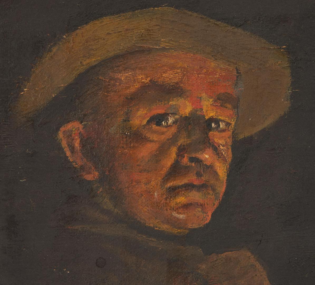 Lot 925: Axel Soeberg Oil on Canvas Self Portrait