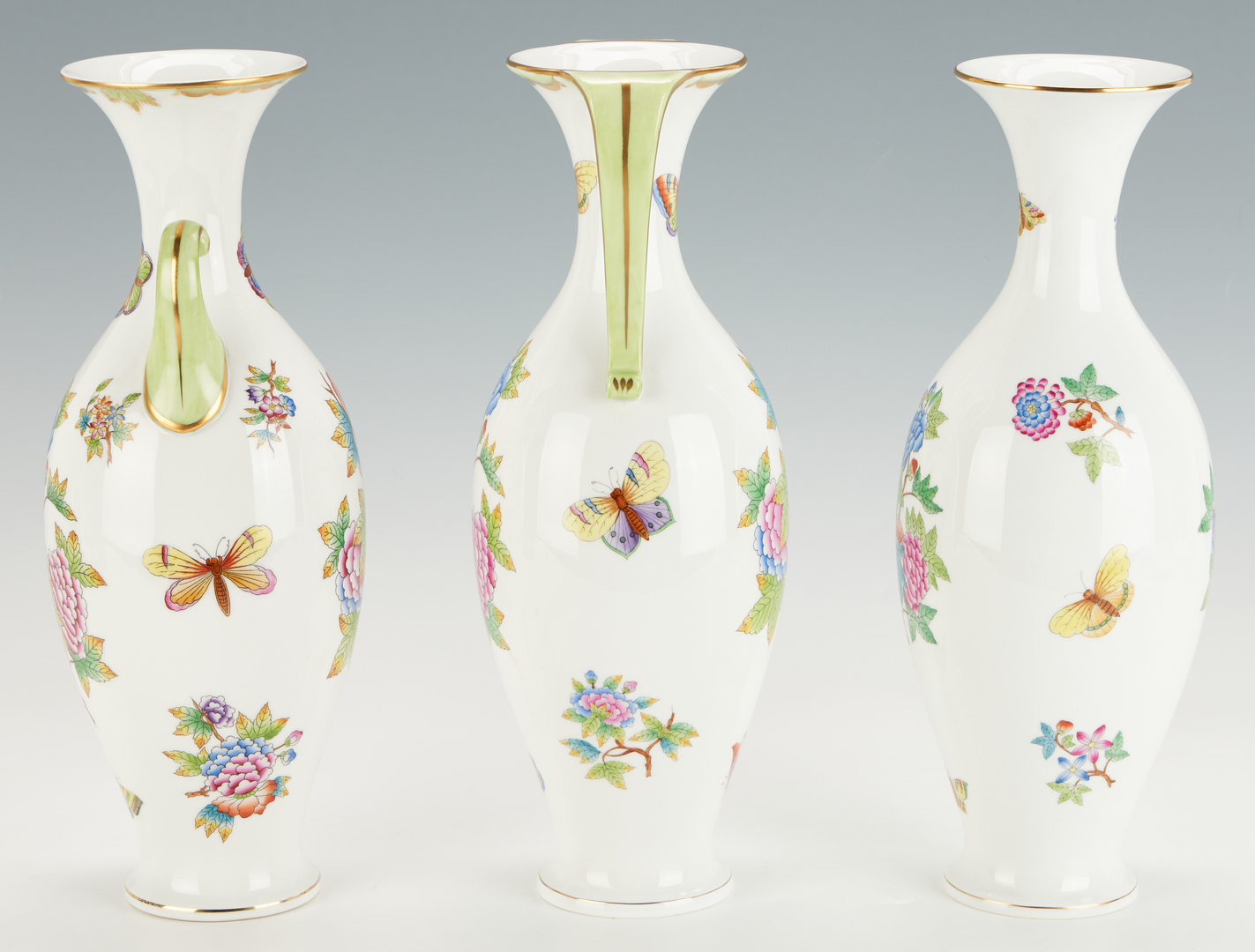 Lot 945: Three (3) Herend Queen Victoria Vases