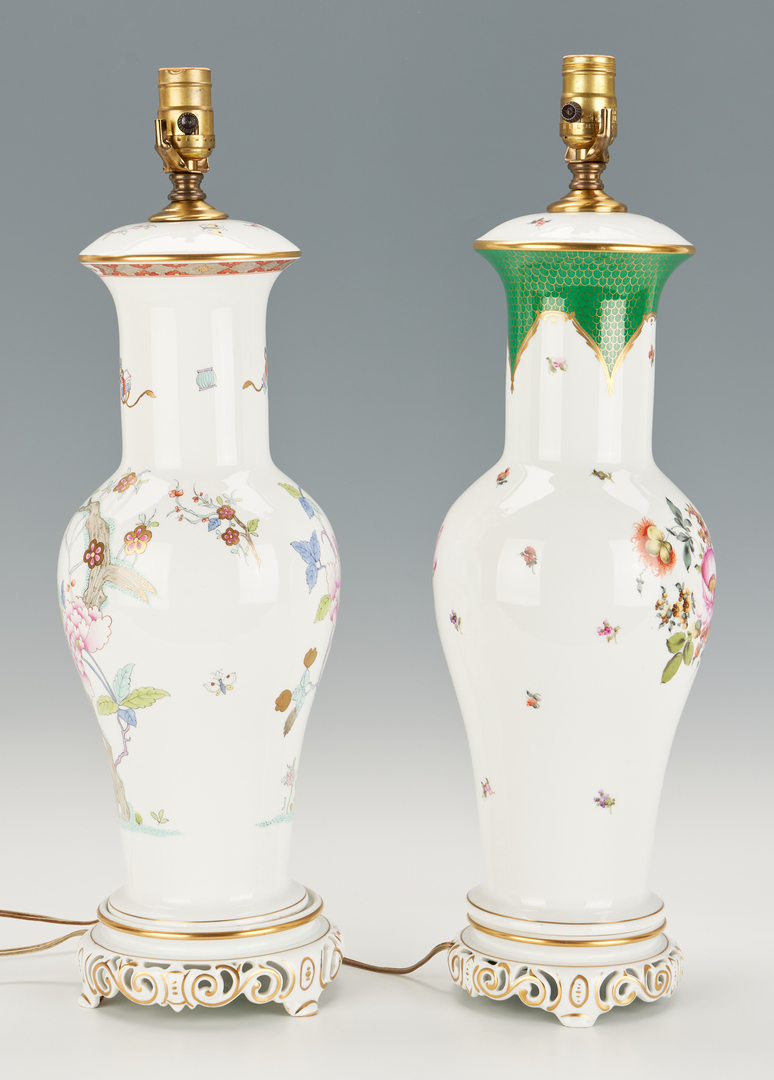 Lot 949: 2 Herend Lamps, incl. Printemps & Chinoiserie