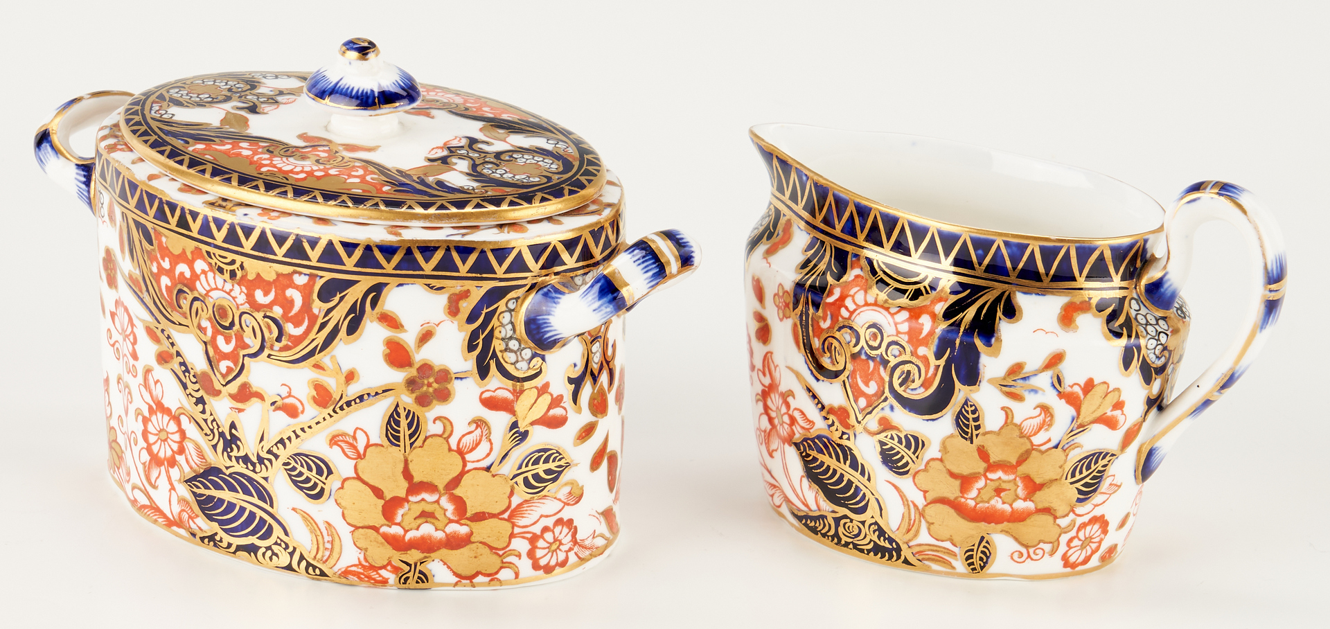 Lot 957: Royal Crown Derby Tea Set and Revolving Stand, "Old Imari"