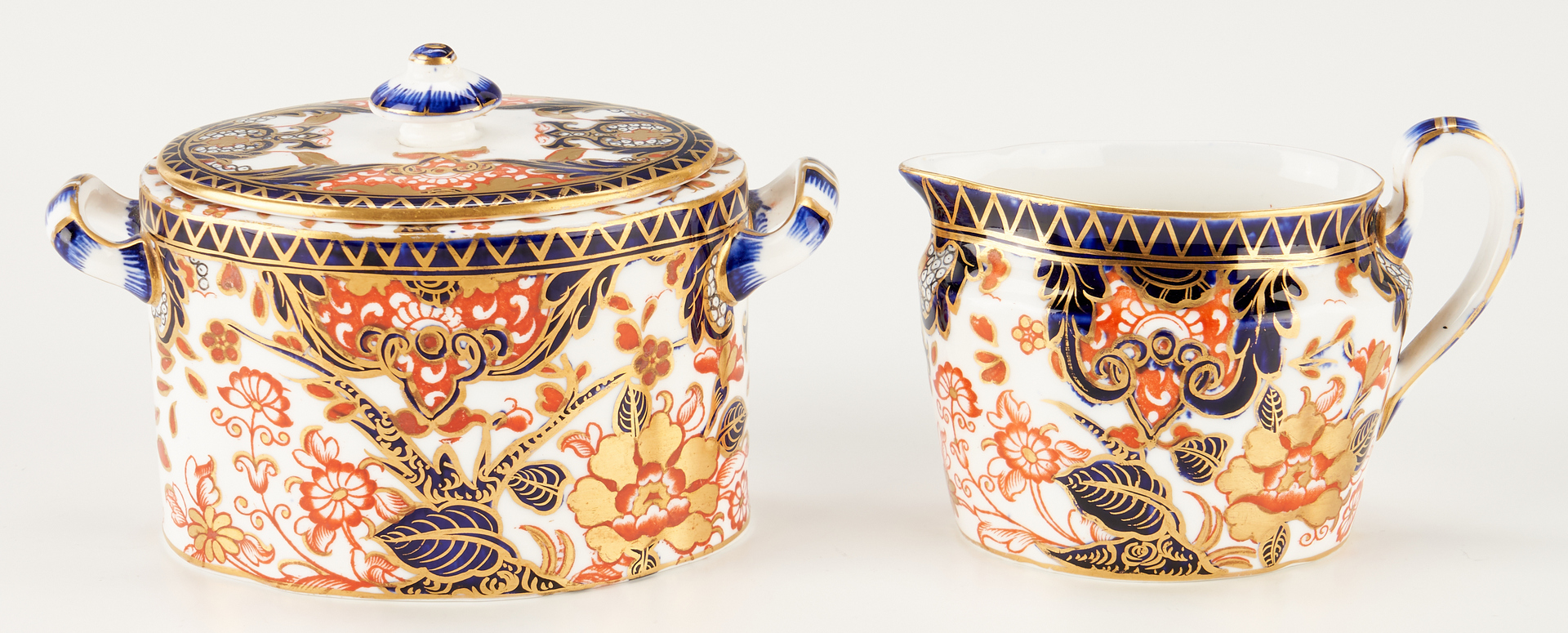 Lot 957: Royal Crown Derby Tea Set and Revolving Stand, "Old Imari"