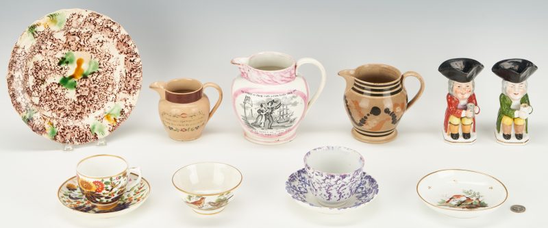 Lot 961: 12 Pcs European Ceramics, incl. English & Dutch