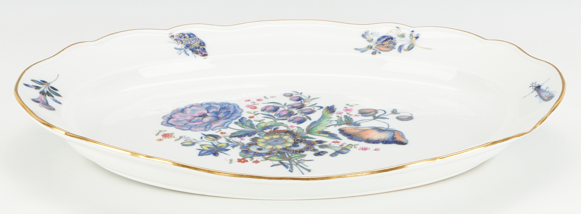 Lot 965: Meissen Porcelain Floral Platter