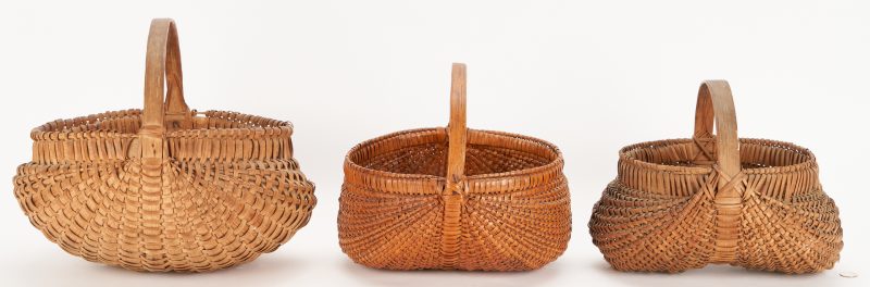 Lot 993: 3 Southern Split Oak Baskets, Early 20th century