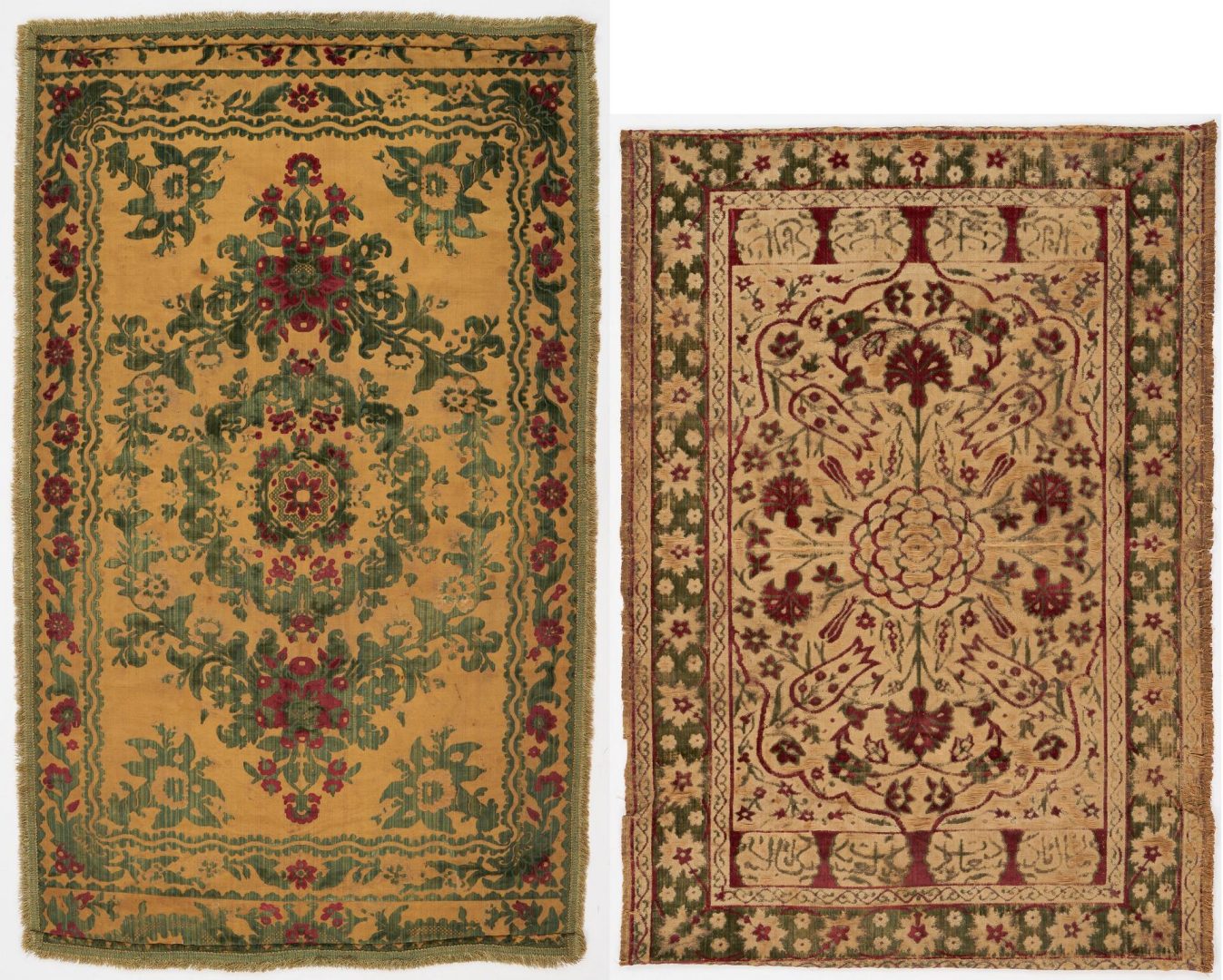 Lot 1026: 2 Persian Woven Velvet Textiles or Tapestries