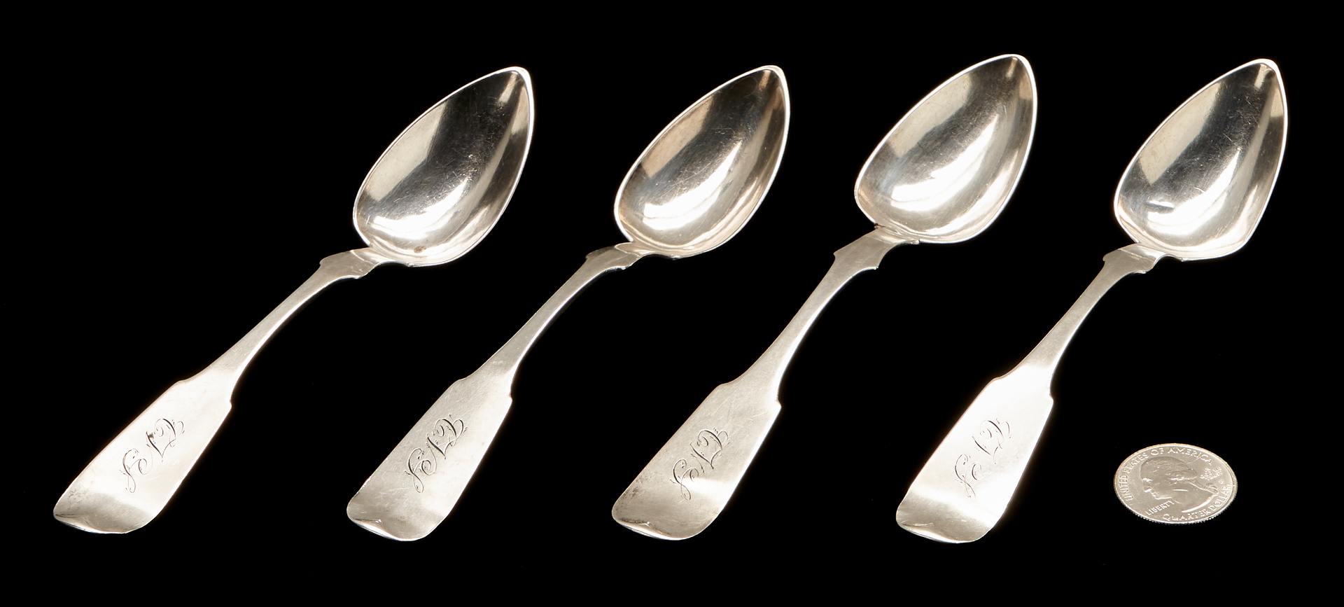 Lot 103: 4 Vicksburg Mississippi Coin Silver Spoons | Case Auctions