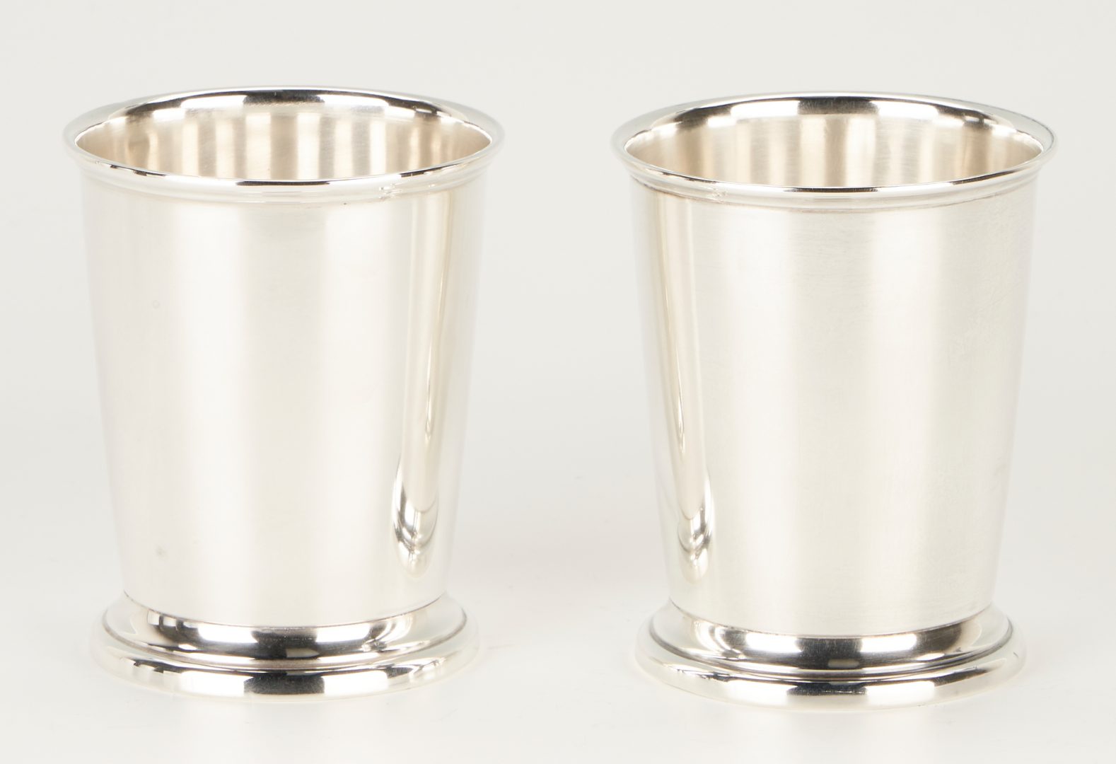Lot 1140: 7 Poole Sterling Silver Mint Julep Cups