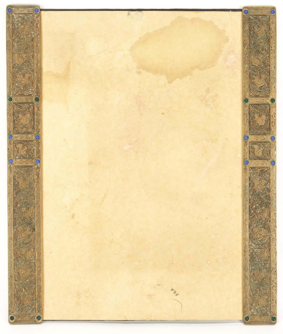 Lot 117: Tiffany Desk Set, Ninth Century Pattern w/ Frames, Brochure