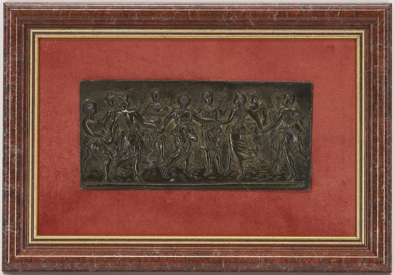 Lot 1188: 6 Items inc French Bas Relief, Mounted/Framed Bronze Portrait Plaques & 4 Delft Tiles