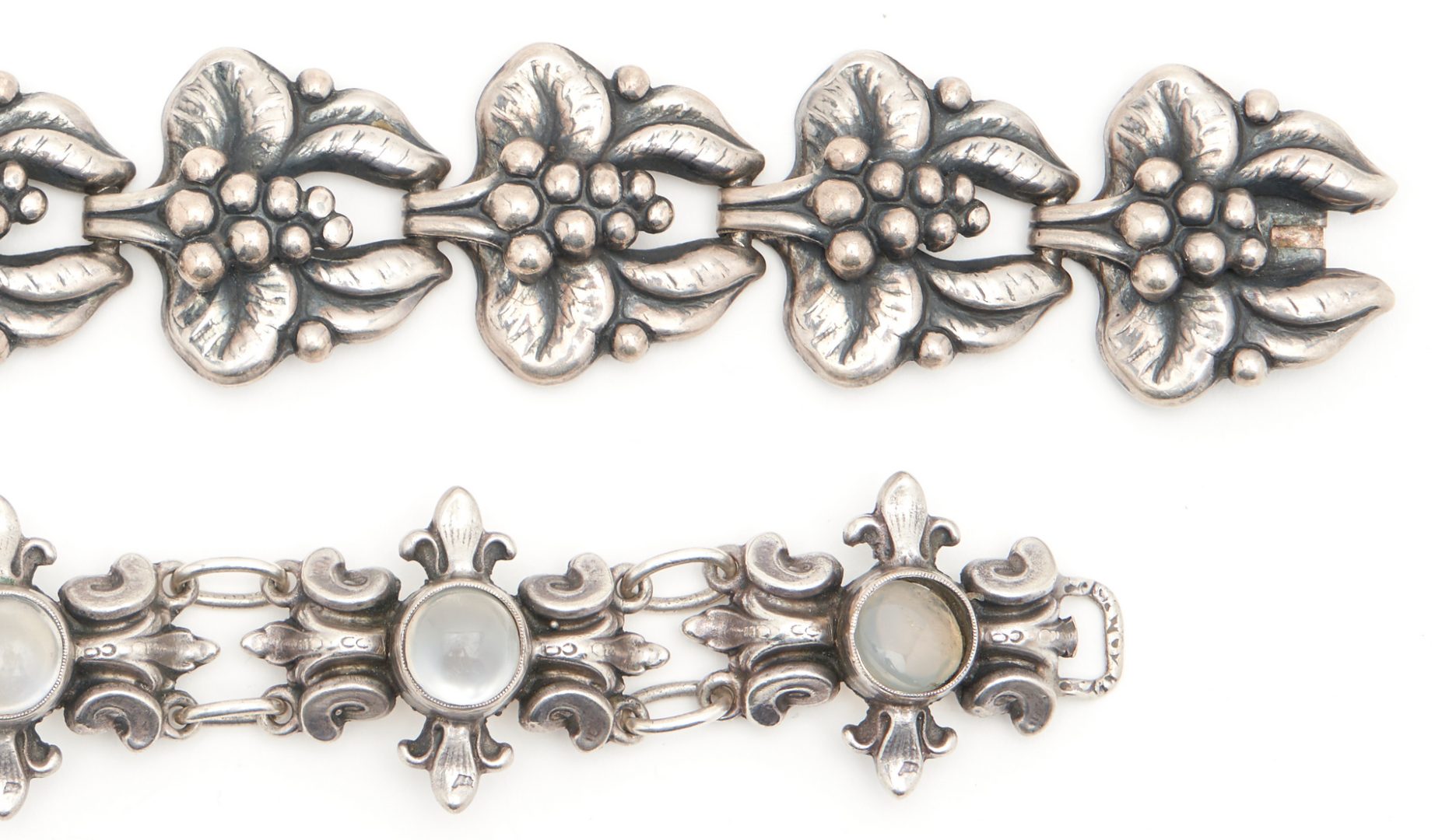 Lot 1219: 9 Pcs. European & Asian Silver Jewelry