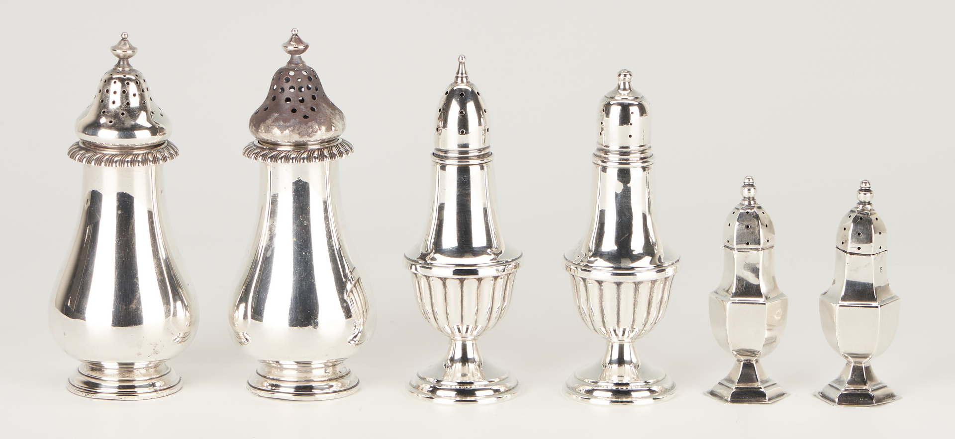 Lot 1239: 30 pcs Sterling including Salt and Pepper Shakers