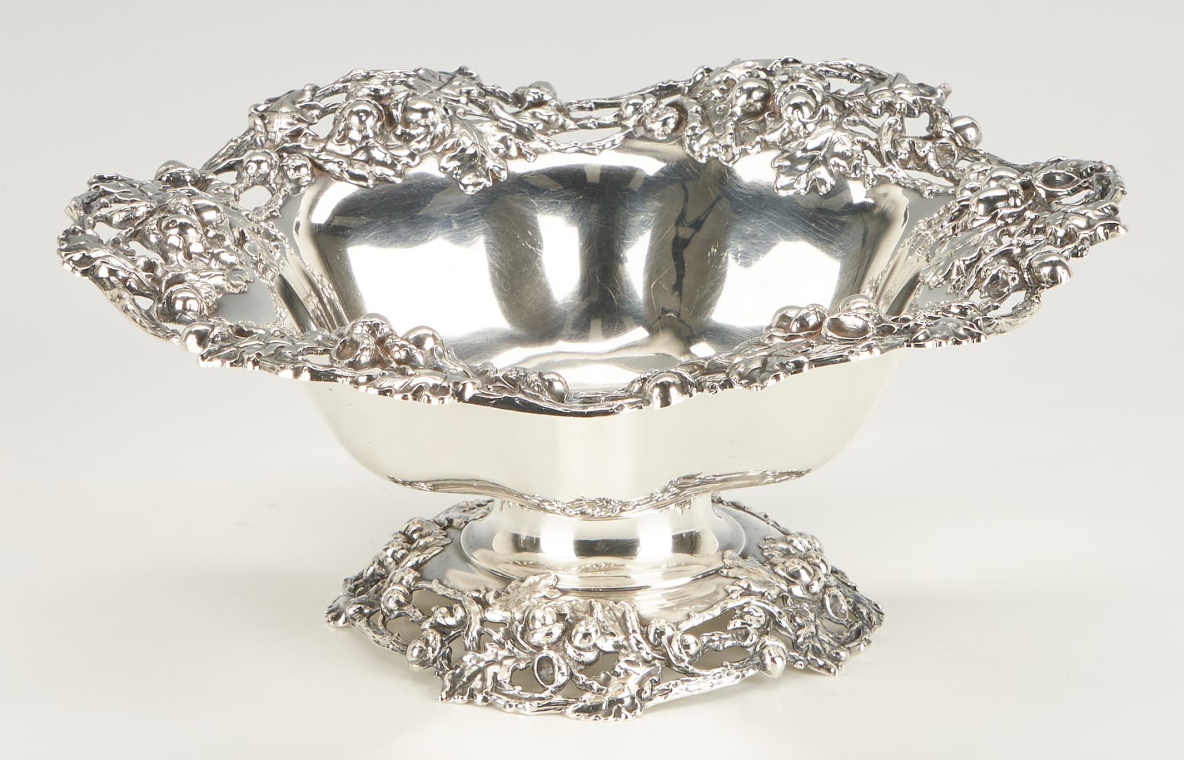 Lot 1248: Art Nouveau Sterling Silver Footed Bowl, Woodside
