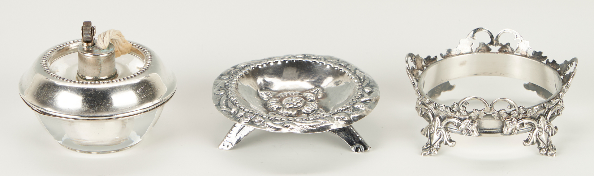 Lot 1255: 26 Assorted Sterling Items, incl. Napkin Rings, Butter Pats and Mug