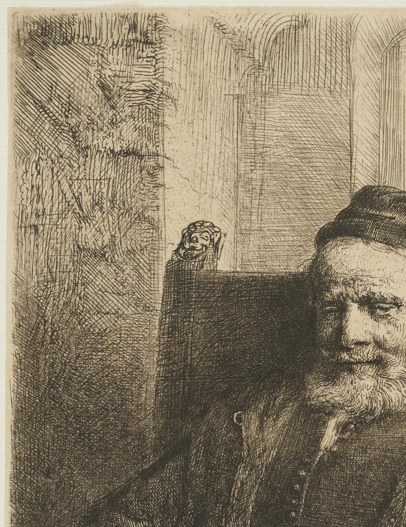 Lot 129: Rembrandt, Jan Lutma, Goldsmith, Etching, 1656