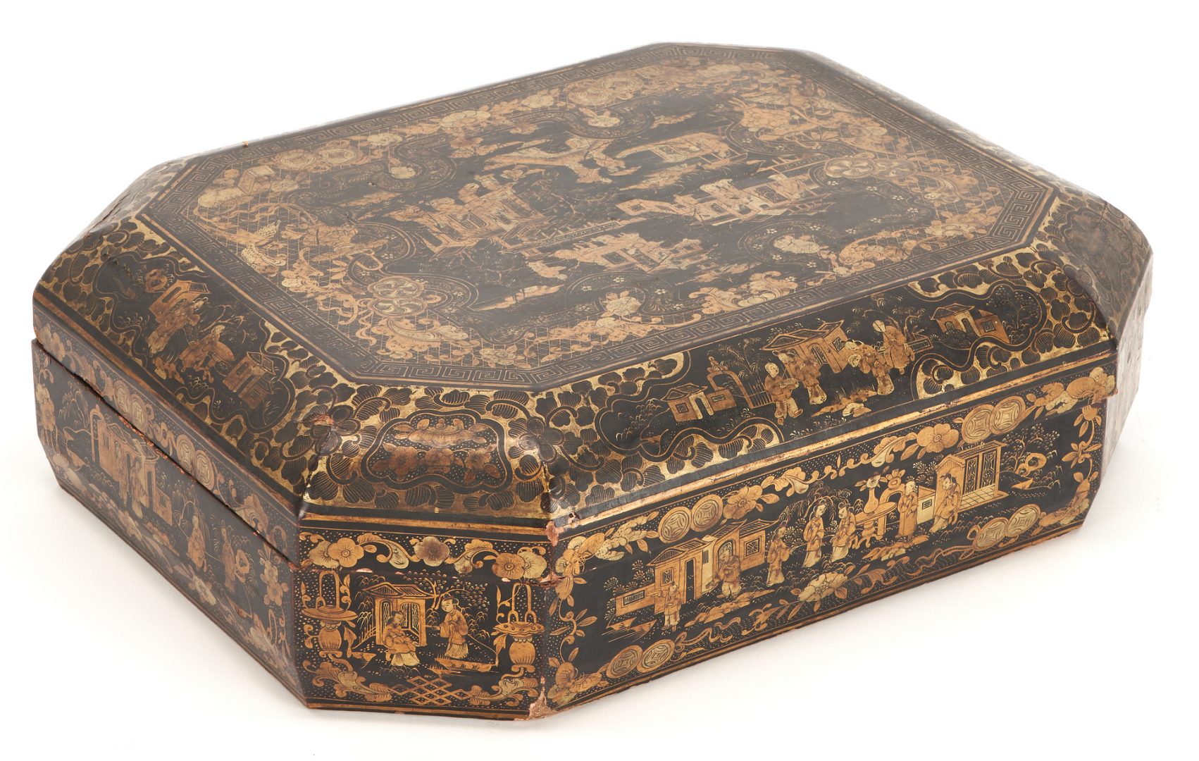 Lot 13: Two (2) Chinese Export Lacquer Boxes