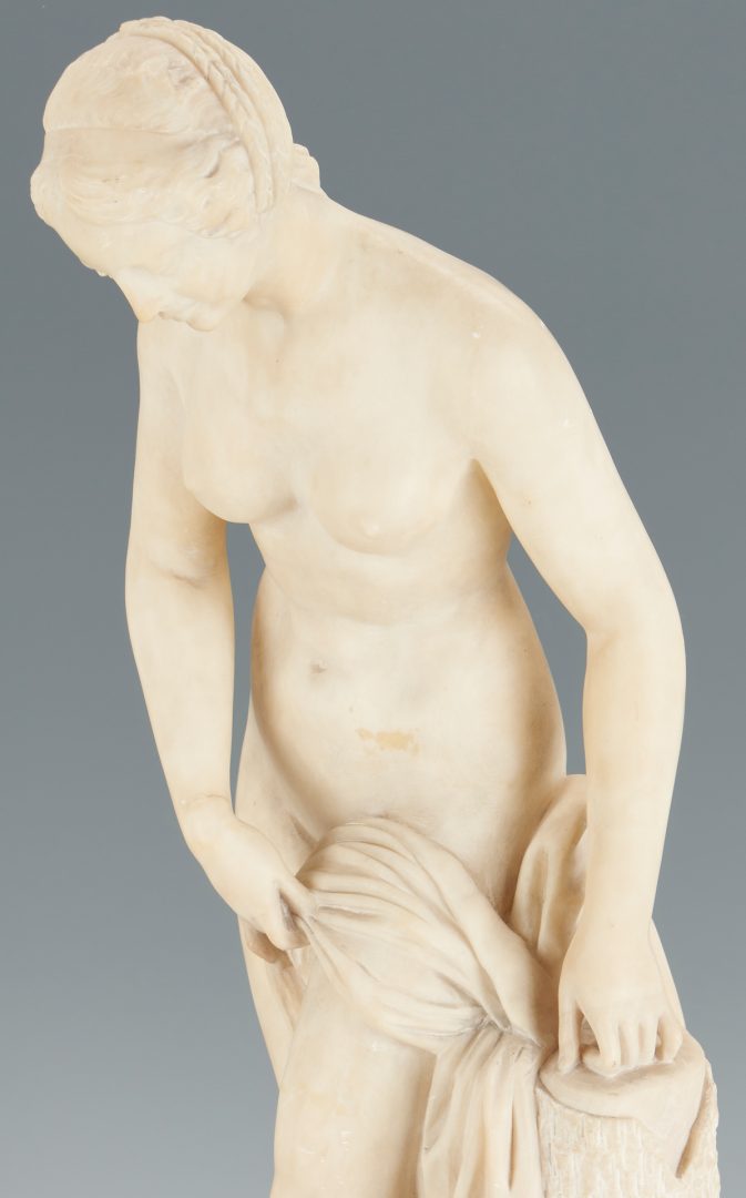 Lot 142: After Falconet, Alabaster Sculpture "Venus After the Bath"