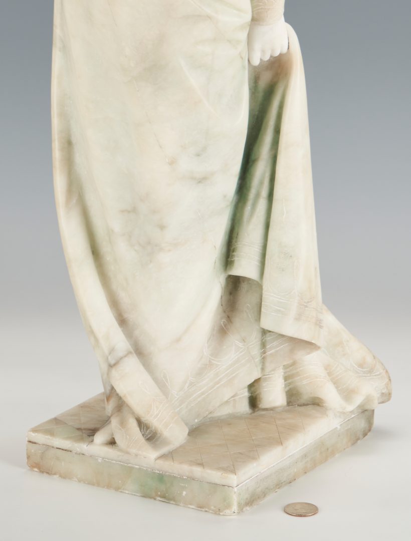 Lot 143: Guiseppe Bessi Marble Sculpture, Beatrice