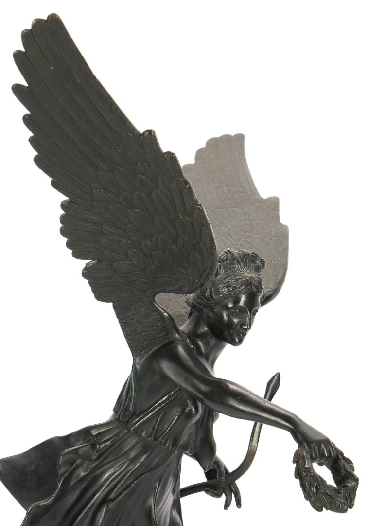 Lot 144: Grand Tour Bronze Statue "Winged Victory", G. Sommer, Napoli