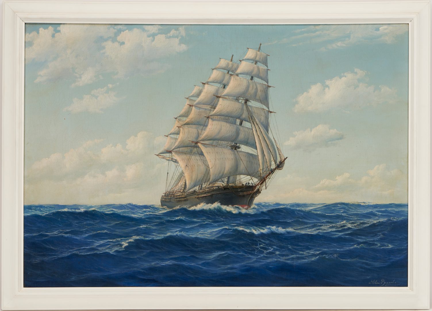 Lot 181: Alex Breede O/C Maritime Painting, Romance of the Sea